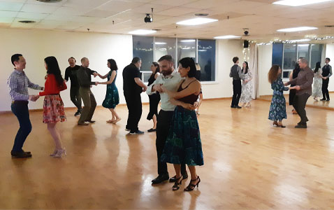 social dancing practice